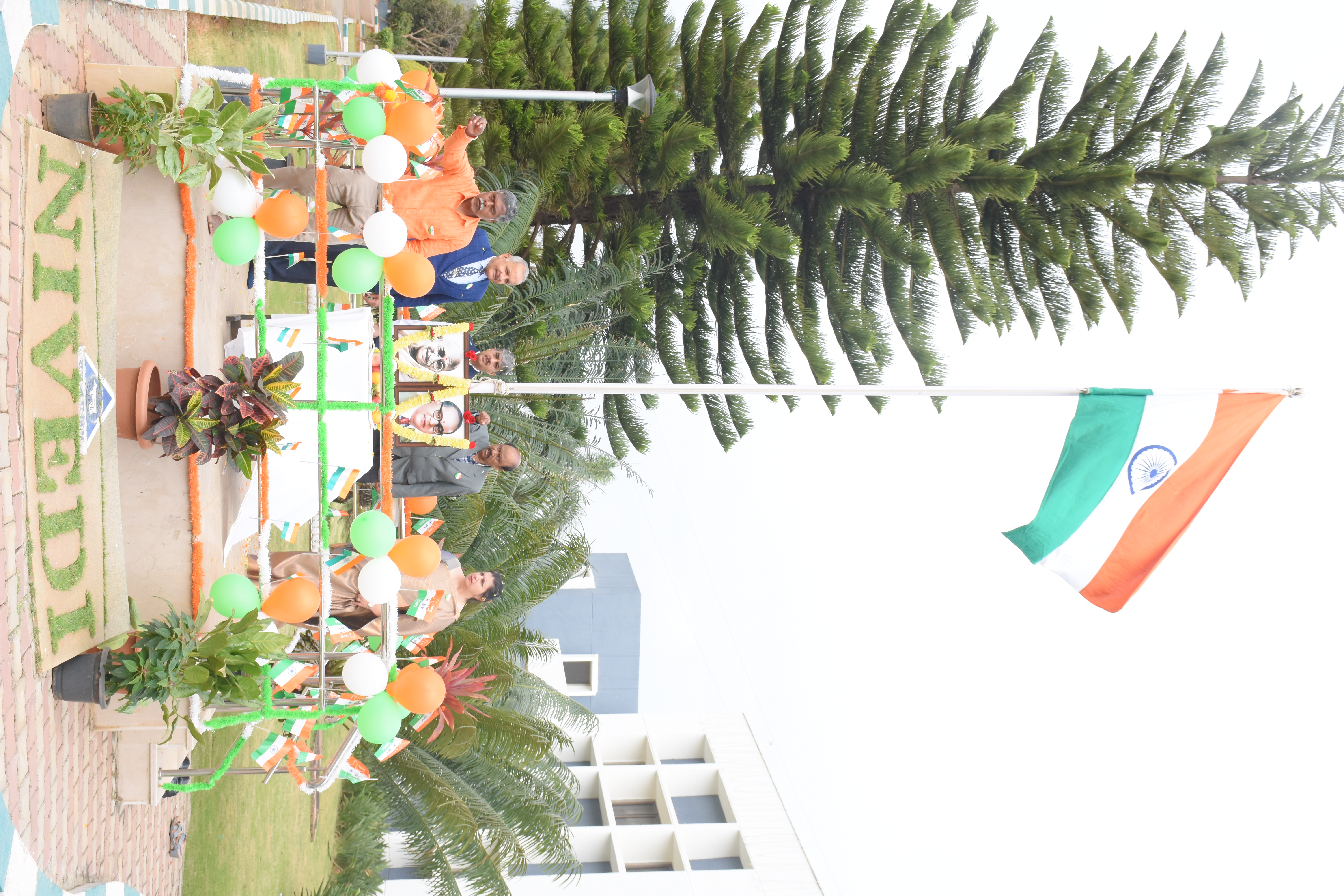 Flag unfurling ceremony